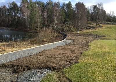 Breddning av hål 10 på Tjörns golfklubb
