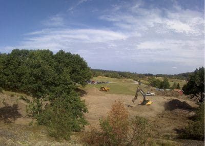 Bygge av korthålsbana på Tjörns golfklubb