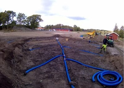 Greendränering korthålsbanan Tjörns golfklubb
